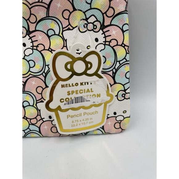 Hello Kitty Special Edition With Bows Pink & Blue Pencil/Makeup Pouch NEW W/ Tag - Picture 2 of 4